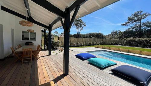 Villa Hondartza à Labenne Océan - Plage à pieds & Piscine Chauffée - Foto 3, Garden, sunbed, Garden view