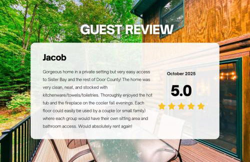 Cozy Cabin in Sister Bay HotTub FirePit Dogs - Foto 8