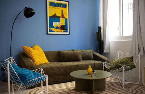 Arty & Chic 1BR 4P - Coeur de Marseille - AC - Foto 1