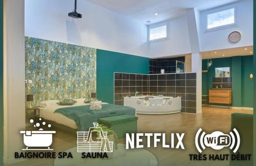 NG Prestige - Nain I Suite Spa Privatif Premium I Jacuzzi - Sauna - Netflix - Projecteur - Foto 2