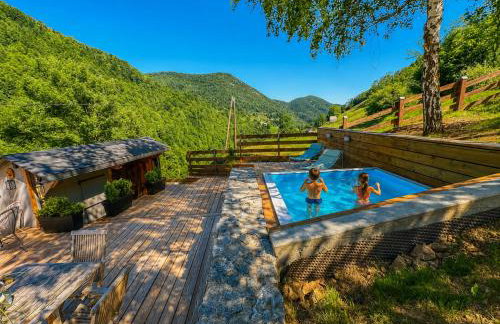 Le René-Sens, chalet 5p avec bain nordique, piscine et vue Pyrénées - Foto 1