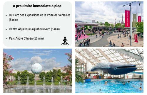 Pop Appart - Expo Paris Porte de Versailles - Balcon - Climatisation - Parking - Foto 34