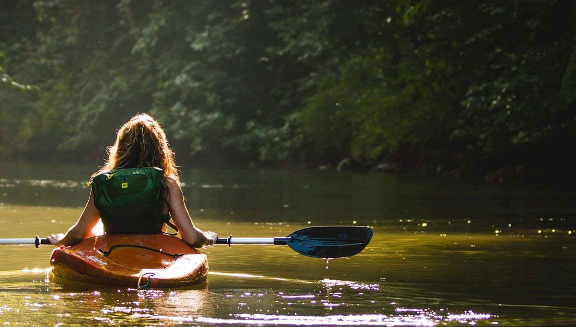 Descida do rio Oria de caiaque