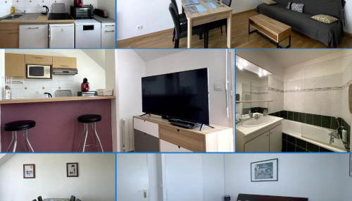 L'air marin Apt avec belle terrasse vue dégagée séjour lumineux 10 mn à pied mer et centre Port en Bessin, tous commerces et restaurants, proche Bayeux et Omaha Beach - Photo 2, minibar