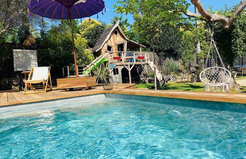 Villa Exotica et belle cabane en bois idéal famille - Foto 1