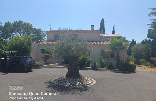Magnifique villa avec piscine 10x5 m sur 1800m2 de terrain avec parking privatif cuisine recente equpee 3 chambres dont 2 parental au rdc avec wc separe pas de vis à vis terrain de petanque bbq climatisation jeux enfants - Photo 2