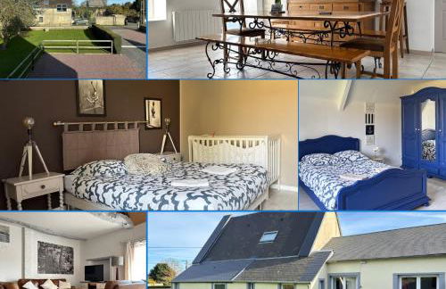 Rivage Maison spacieuse 10 p 5 chambres 2 sdb 2 WC tout confort avec jardin, belle terrasse aménagée, parking privatif, à 2 kms d'une petite plage, 3kms d'Omaha Beach et Port en Bessin - Foto 2