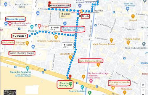 Apto22-Lindo -3 quartos- em Santos-SP com ar condicionado - Foto 64