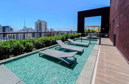 Estúdio Piscina Rooftop, WiFi 1GB, Metrô 600m - Foto 4