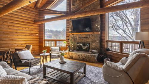 Luxury Log Cabin w Beach & Dock Sleeps 12 - Foto 2