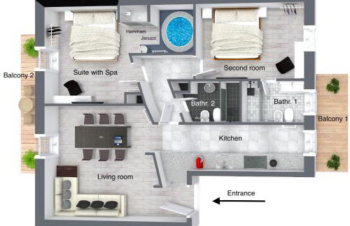 Luxury Wellness SPA Apartment with Jacuzzi & free parking - Foto 7