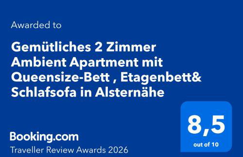 Gemütliches 2 Zimmer Ambient Apartment mit Queensize-Bett , Etagenbett& Schlafsofa in Alsternähe - Foto 35