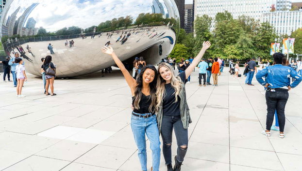 Visiting downtown Chicago