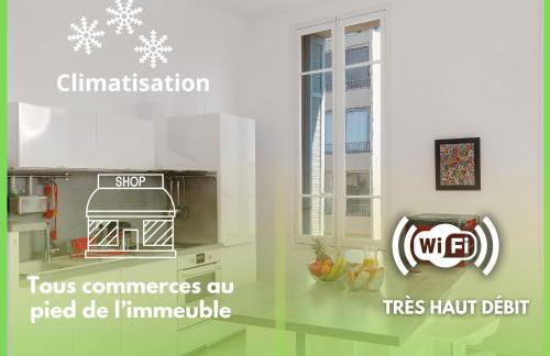 Grand T2 Hausmannien face à la Gare Hyères - THD Fibre - Park Proche - Clim - Foto 5