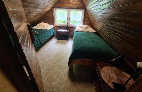 Duży drewniany domek nad rzeką, Obidza 381, Łącko - Foto 23