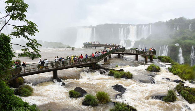 Admirez les cascades depuis le côté brésilien