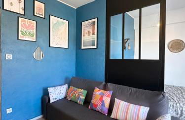 Grand Studio avec Balcon au pied de la Plage Clim Wifi - Foto 5