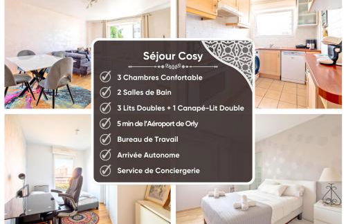 Séjour Cosy - 5 min Aéroport Orly - Parking Privée & Terrasse - Foto 35