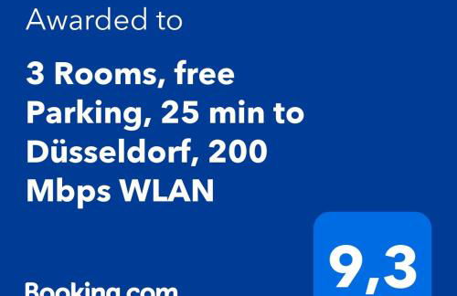 3 Rooms, free Parking, 25 min to Düsseldorf, 200 Mbps WLAN - Photo 2