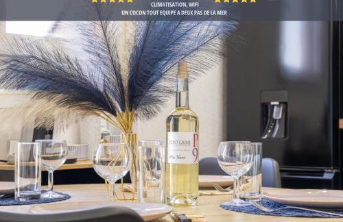 T2 MODERNE VUE MER LES SABLETTES CLIM- WiFi- PARKING - Foto 10