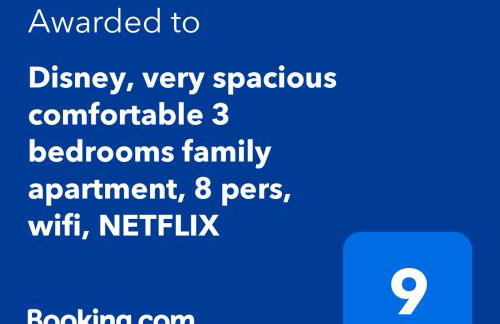 Disney, very spacious comfortable 3 bedrooms family apartment, 8 pers, wifi, NETFLIX - Foto 43