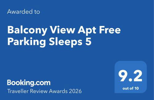 Balcony View Apt Free Parking Sleeps 5 - Foto 13