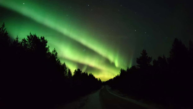 Paseo con raquetas de nieve bajo la aurora boreal - Foto 2, Auroras boreales en Ivalo
