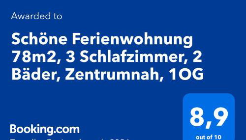 Schöne Ferienwohnung 78m2, 3 Schlafzimmer, 2 Bäder, Zentrumnah, 1OG - Foto 4