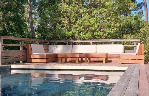 Maison au calme entre Océan et Lac, vue sur le golf, piscine chauffée, classée 4 étoiles - Foto 47
