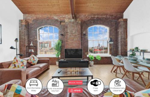 Large Industrial Style 2 Bedroom Apartment Short Term Rental & Flexible Renting Canary Wharf With Free WiFi - Foto 10