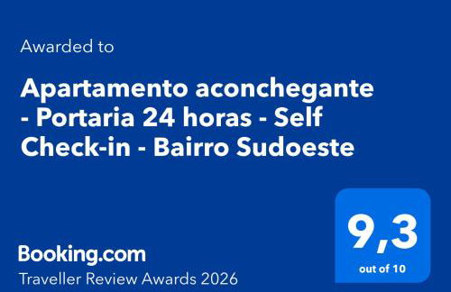 Apartamento aconchegante - Portaria 24 horas - Self Check-in - Bairro Sudoeste - Foto 4