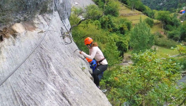 Lungo la via ferrata di El Milar