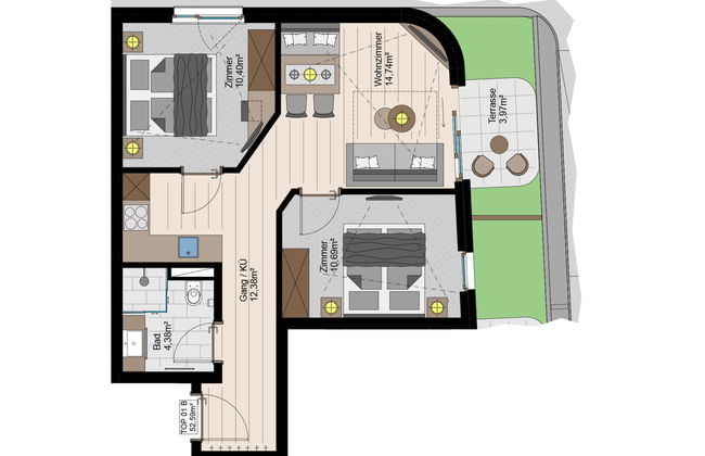 Superior mit 2 Schlafzimmer 6P - Foto 7