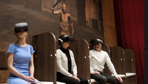 Durante a experiência de realidade virtual