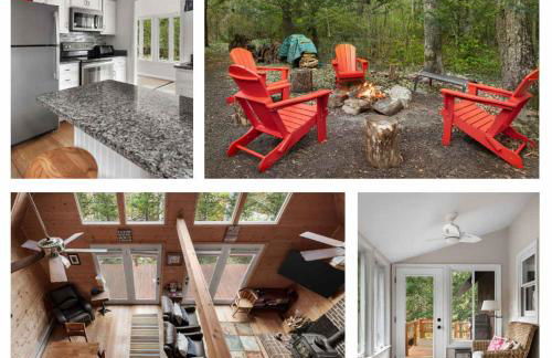 Loft Wood Stove Fire Pit Grill & Deck on Creek - Foto 1