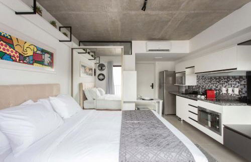 Charlie em POA - Studio Moderno com Coworking e Lavanderia - Foto 12