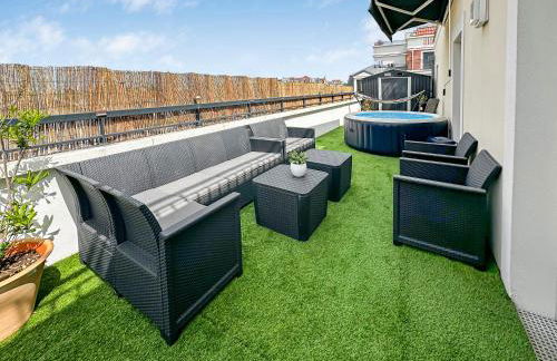 Le Prestige Terrasse-Cocon familial cosy, Billard & Jacuzzi avec vue sur Paris - Foto 16