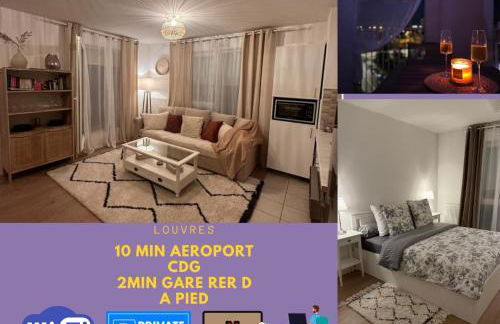 Cozy appartement situé à 10 min de aéroport de ROISSY CDG situé a 1 min à pied de la gare RER direction Paris centre 20min - Foto 1