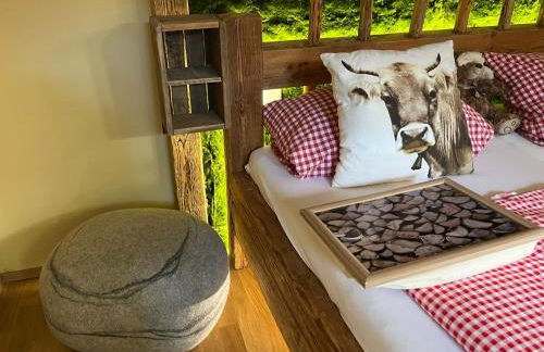 Glückliche Kuh-Villa - Achtsamer Rückzugsort mit Traumgarten, Schwimmteich & Raum zum Sein bis 18 Personen - Allgäu - Foto 84