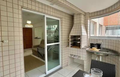 Onda76 Ap temporada Praia Grande Beira Mar churrasqueira carvão - Foto 6