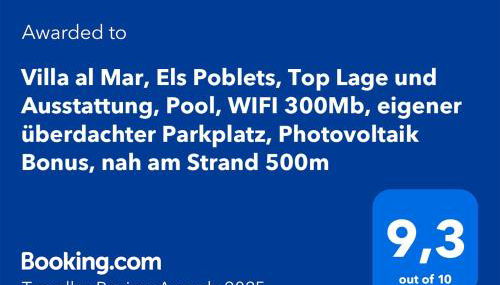 Villa al Mar, Els Poblets, Top Lage und Ausstattung, Pool, WIFI 300Mb, eigener überdachter Parkplatz, Photovoltaik Bonus, nah am Strand 500m - Foto 2
