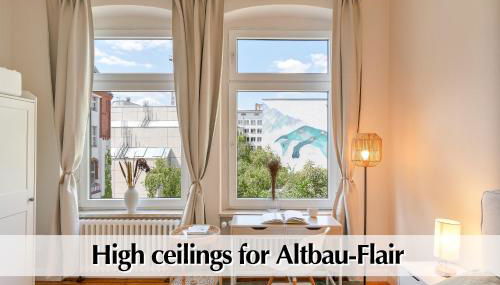 Calm City Escape - 75m2 Central Berlin Altbau-Apartment, 2BR, Smart-TV, Garden - Foto 3