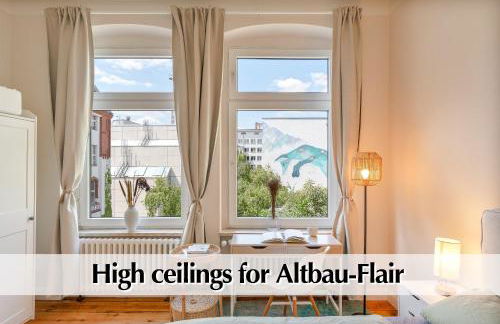 Calm City Escape - 75m2 Central Berlin Altbau-Apartment, 2BR, Smart-TV, Garden - Foto 3