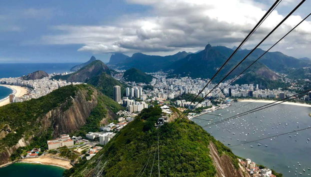 Paisagem do teleférico