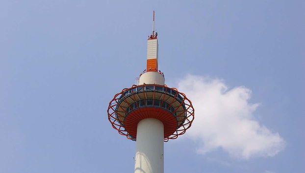 O topo da Kyoto Tower