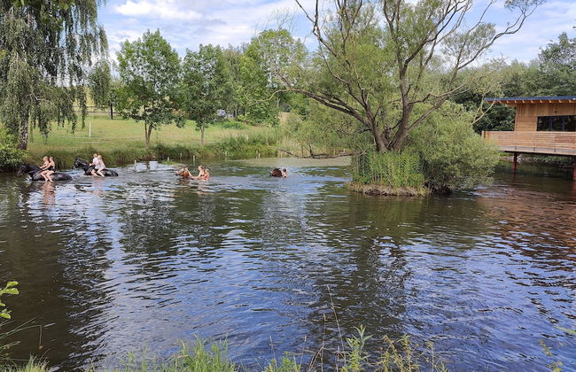TinyHousebeiDresden spektakuläres winziges Häuschen auf Stelzen im Pferdeteich, Kaminofen, umlaufende Terrasse - Nähe Sächsische Schweiz - Foto 12