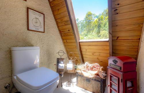 Chale Alcantara Jacuzzi, Lareira e Deck com Vista - Foto 27