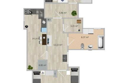 2 Zimmer, Küche, Bad - Monteurszimmer und Dienstwohnung im Boardinghaus Heide - Foto 11