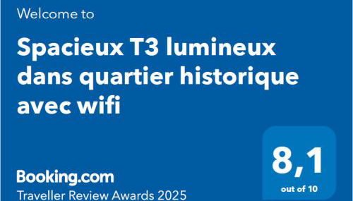 Spacieux T3 lumineux dans quartier historique avec wifi - Foto 2