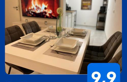 STN Business Suite - Ferienwohnung mit Parkplatz & Balkon, Terrasse & Fußbodenheizung, Netflix Premium, Zentral zu Audi & Schwarz Gruppe - Foto 26